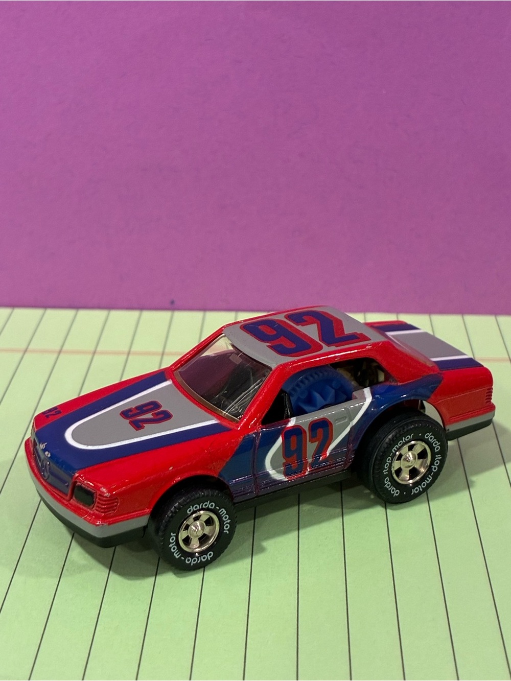 Vintage Darda Motor Mercedes-Benz Race Car #92 Pull-Back – Made in W. Germany - Picture 2 of 8